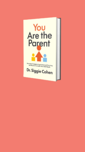 You Are the Parent by Dr. Siggie Cohen, parenting book cover on coral background